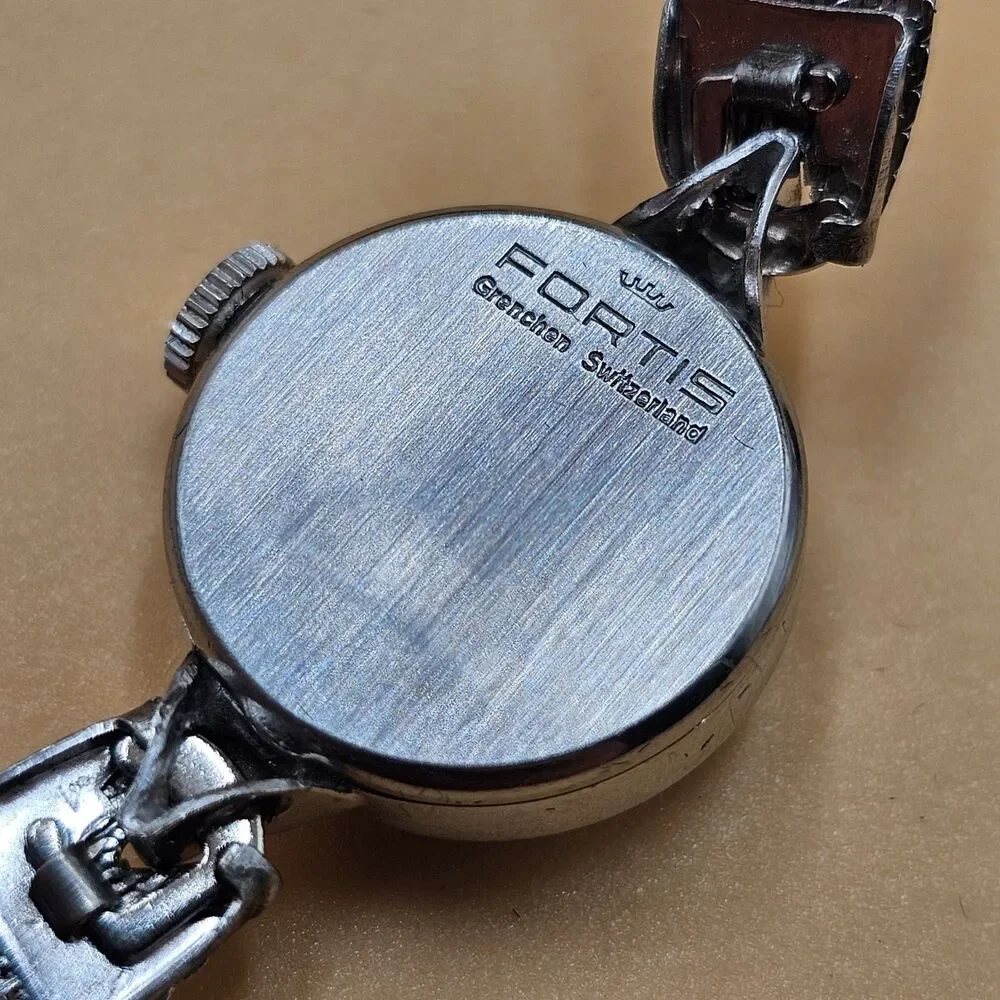 Vintage Fortis 17J Mechanical Ladies Watch On 1/20 10k GF Bracelet For Repair